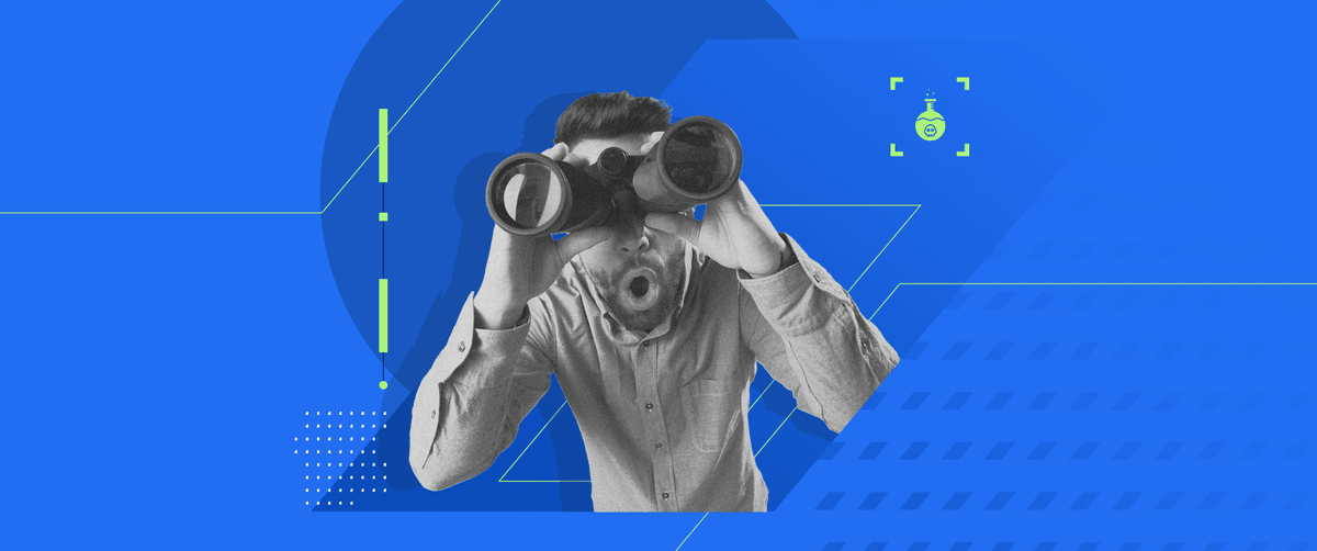 Man with binoculars